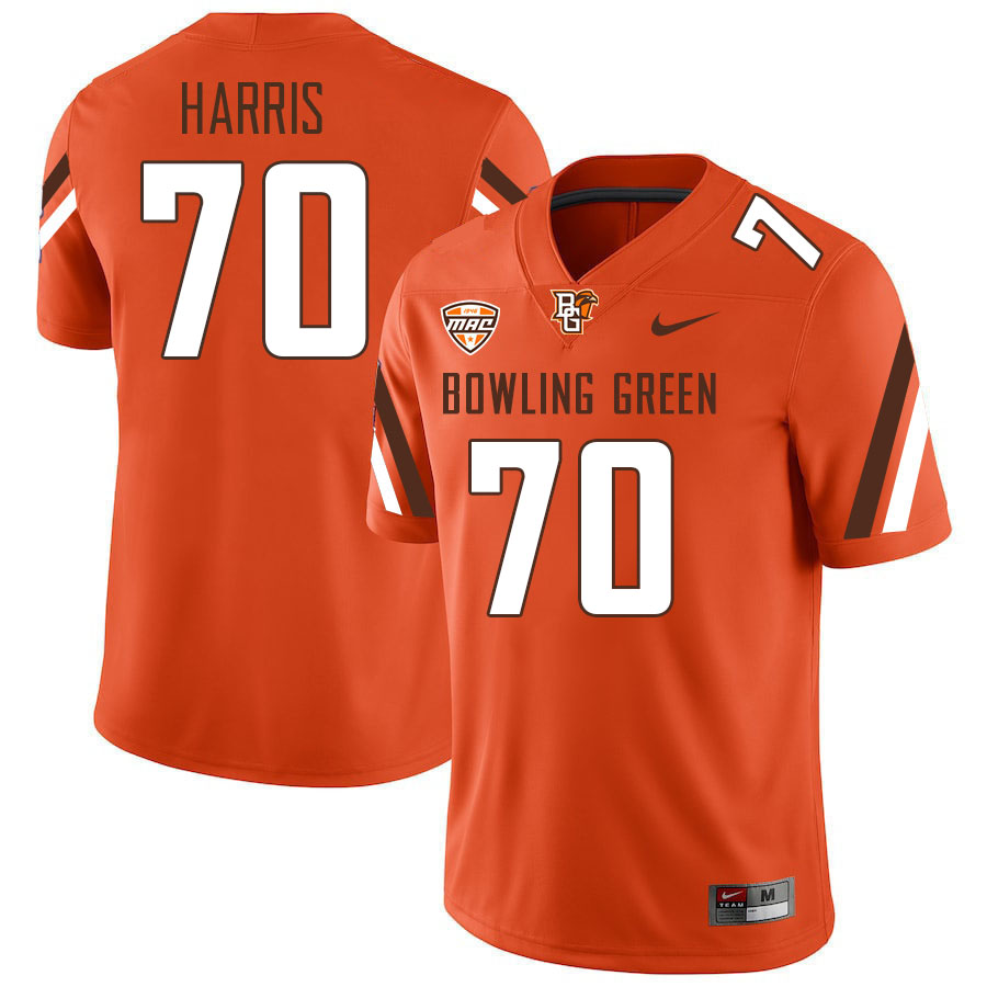 Bowling Green Falcons #70 Alex Harris College Football Jerseys Stitched-Orange